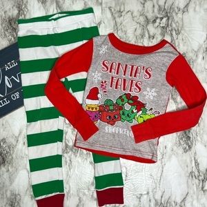 Bundle toddler little boy pajamas Shopkins Spotted Zebra B8-9